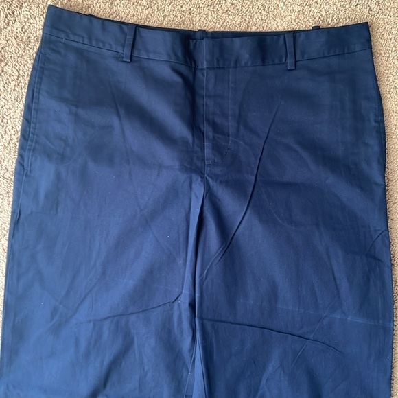 Ralph Lauren Navy Blue Wide/Straight Leg Trouser Chino Pants - Picture 3 of 8